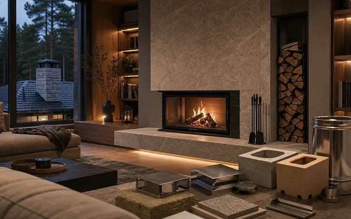 Камин и дымоход в загородном доме: архитектура, безопасность и эксплуатация